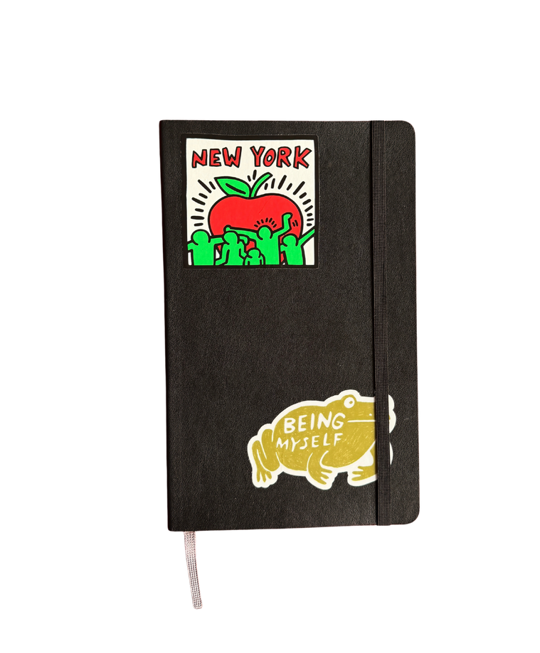 moleskin cover with stickers