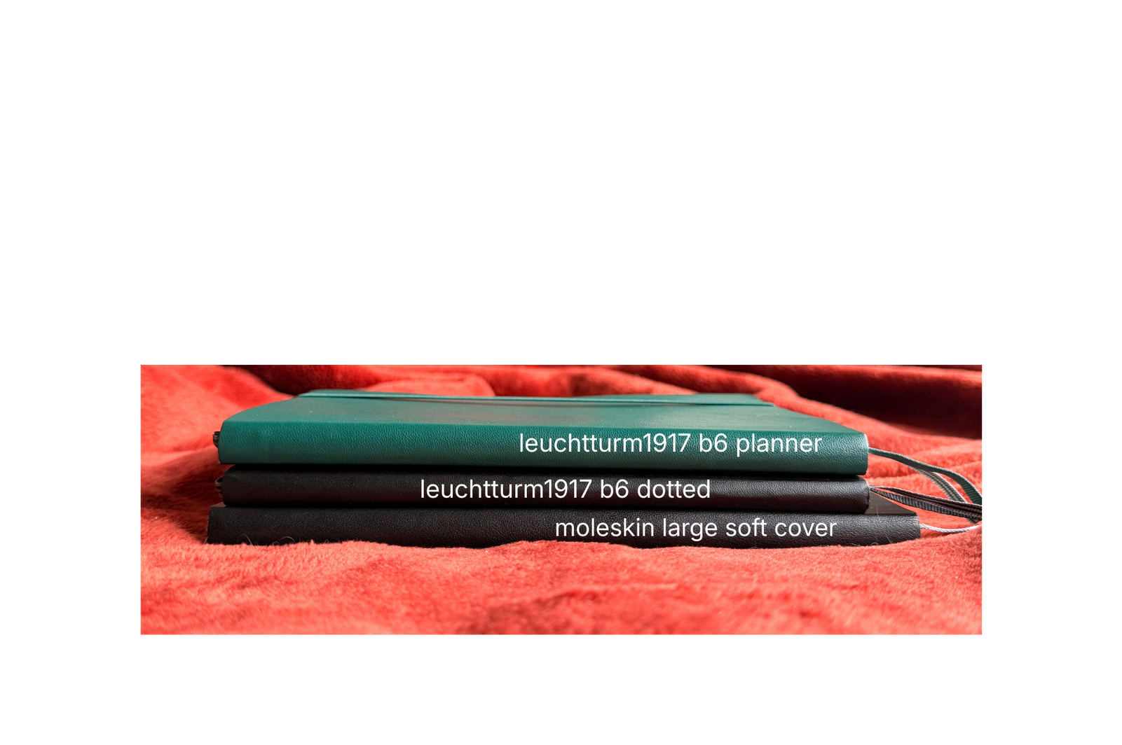 size comparison of the three notebooks