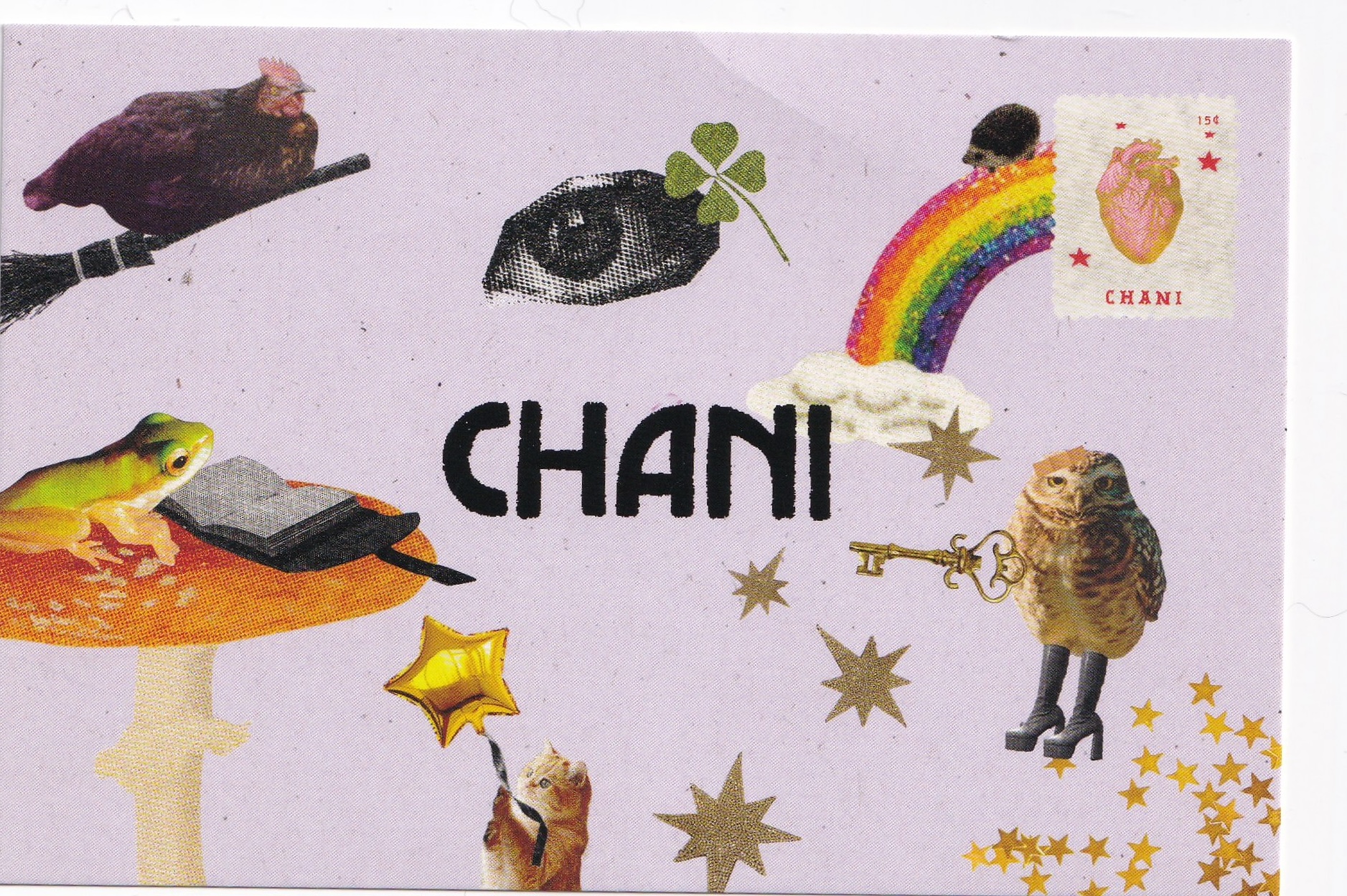 chani collage postcard