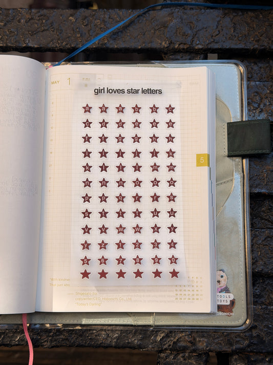 star letters - sticker sheet (pack of 2)