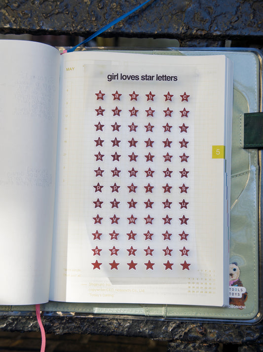 star letters - sticker sheet (pack of 2)
