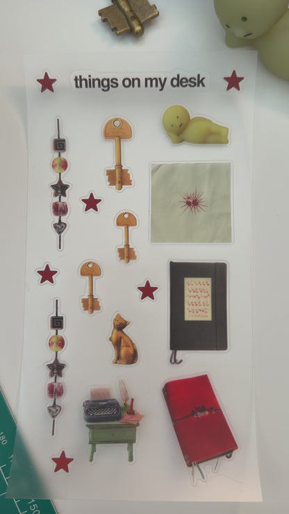 things on my desk - sticker sheet